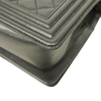 Black Leather Chanel Shoulder Bag