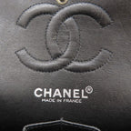 Black Leather Chanel Shoulder Bag