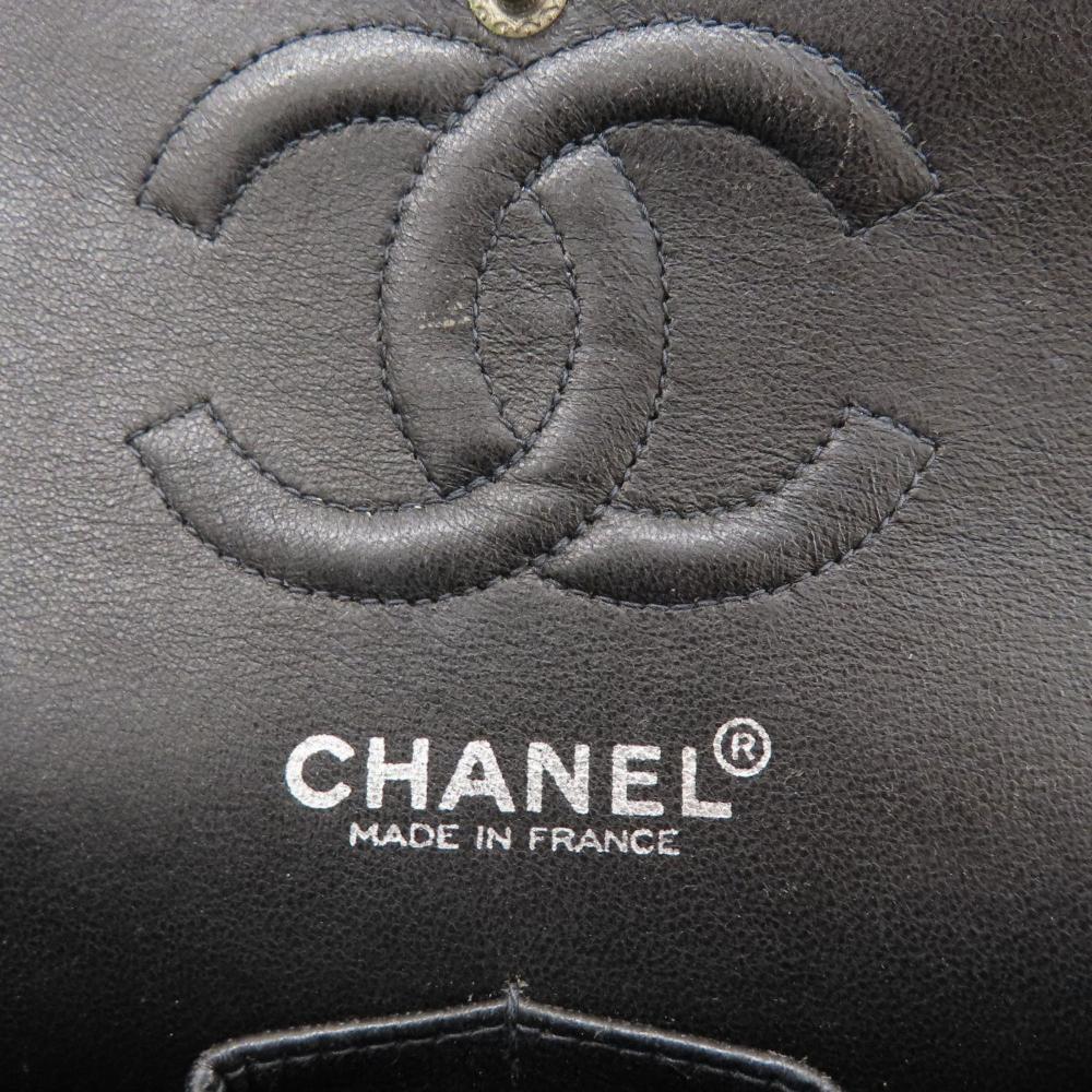 Black Leather Chanel Shoulder Bag