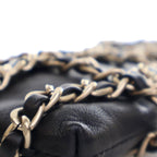 Black Leather Chanel Crossbody Bag