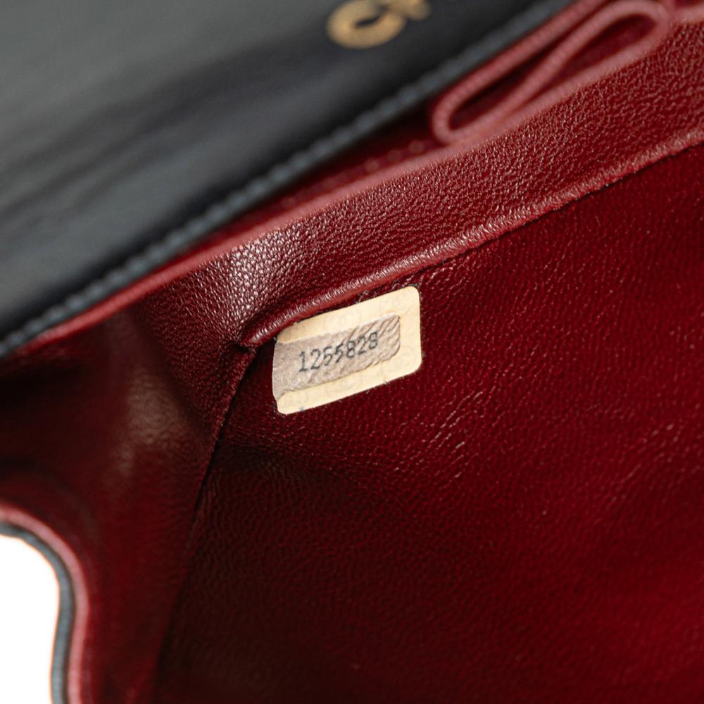 Black Leather Chanel Flap Bag