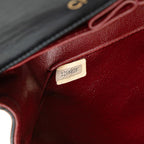 Black Leather Chanel Flap Bag