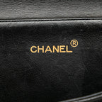Black Leather Chanel Flap Bag