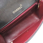 Black Leather Chanel Shoulder Bag