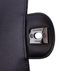 Black Leather Chanel Flap Bag
