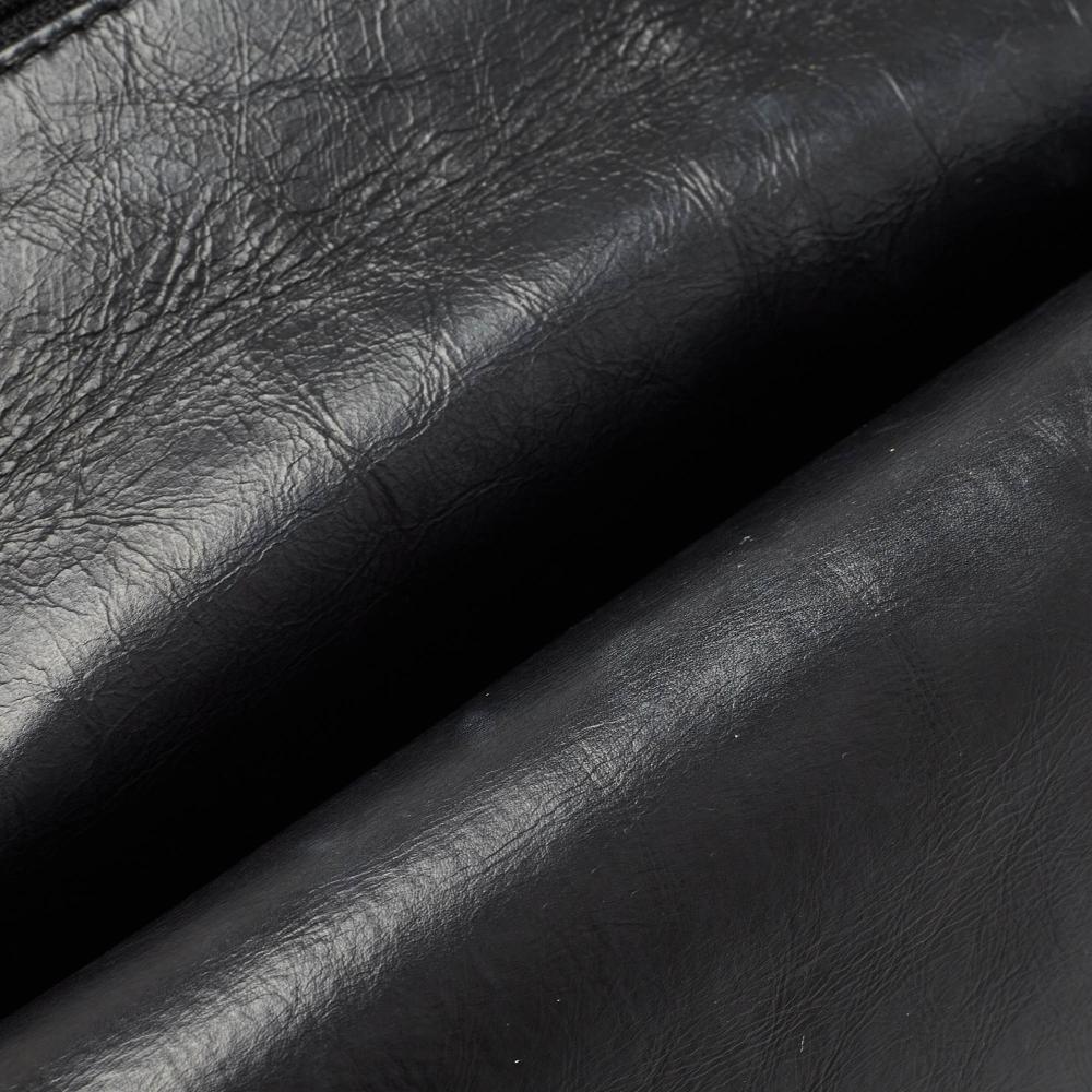 Black Leather Chanel Flap Bag