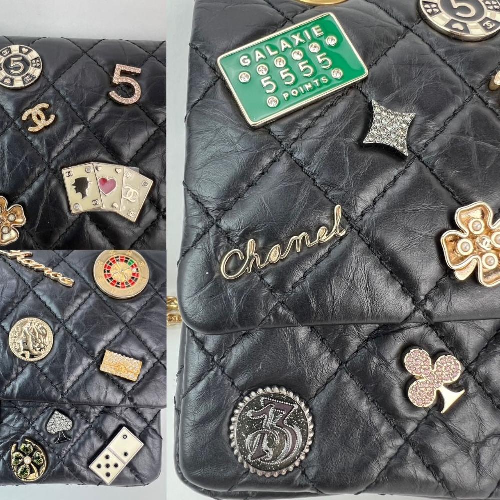 Black Leather Chanel Flap Bag
