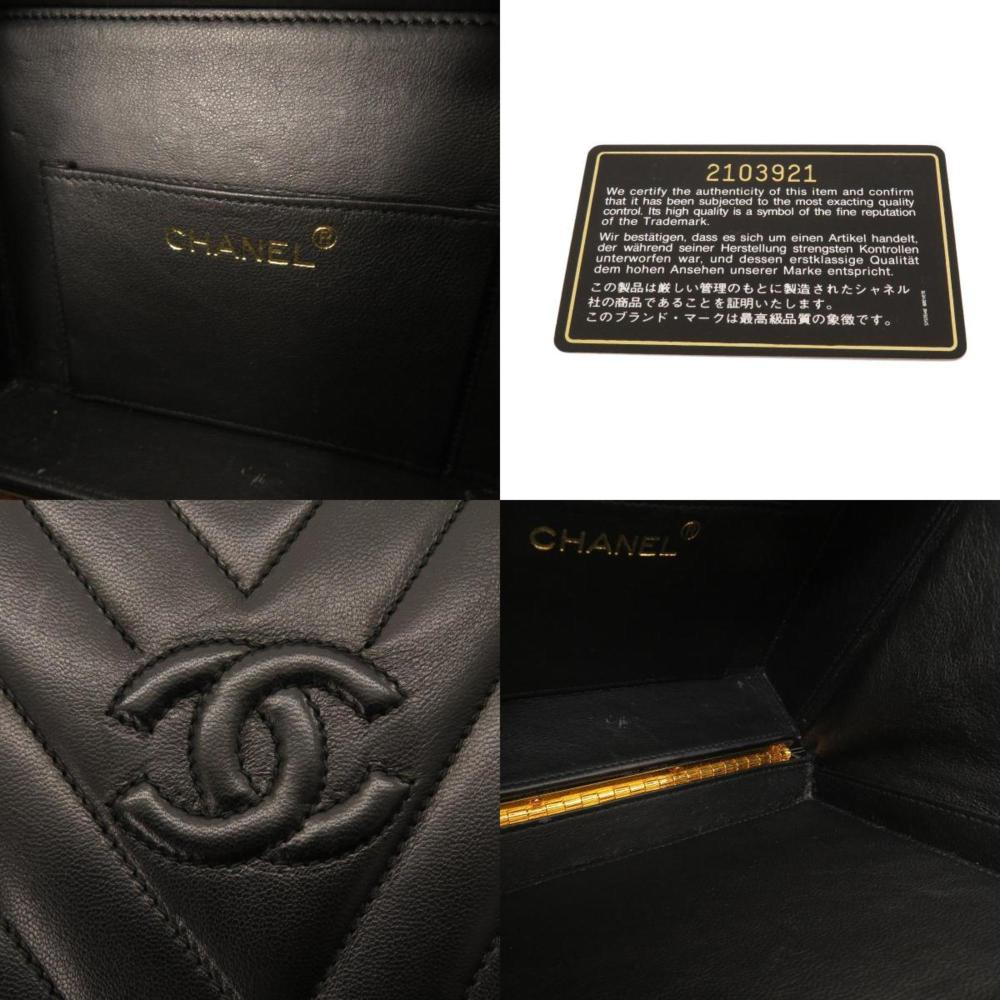 Black Leather Chanel Travel Bag