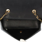Black Leather Chanel Shoulder Bag