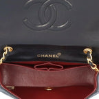 Black Leather Chanel Shoulder Bag