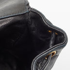 Black Leather Chanel Backpack