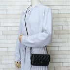 Black Leather Chanel Shoulder Bag