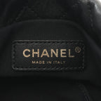 Black Leather Chanel Bucket Bag