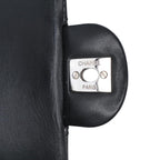 Black Leather Chanel Flap Bag