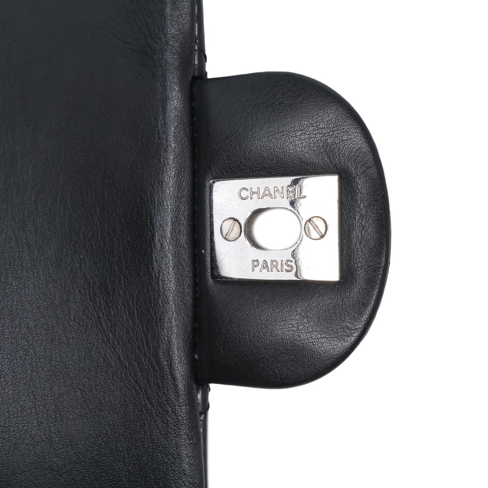 Black Leather Chanel Flap Bag