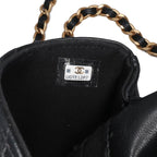 Black Leather Chanel Crossbody Bag