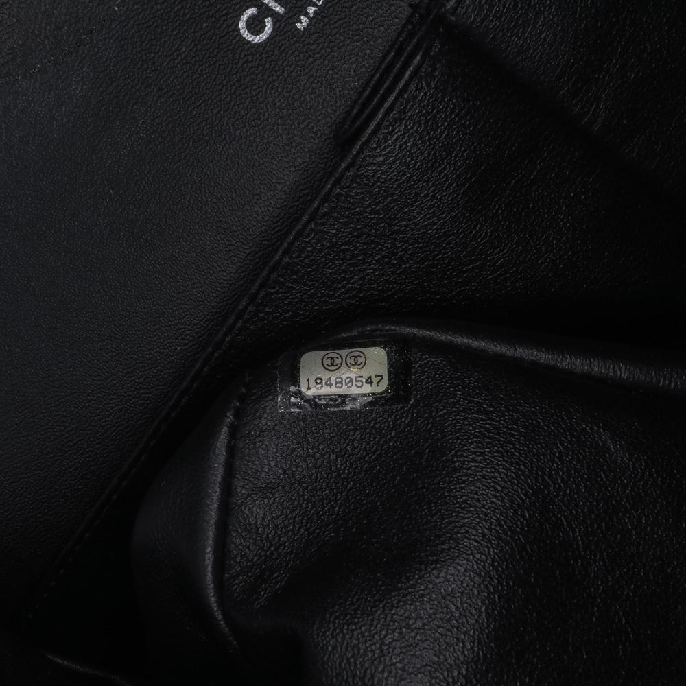 Black Leather Chanel Flap Bag
