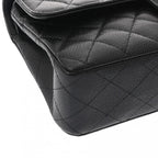 Black Leather Chanel Shoulder Bag