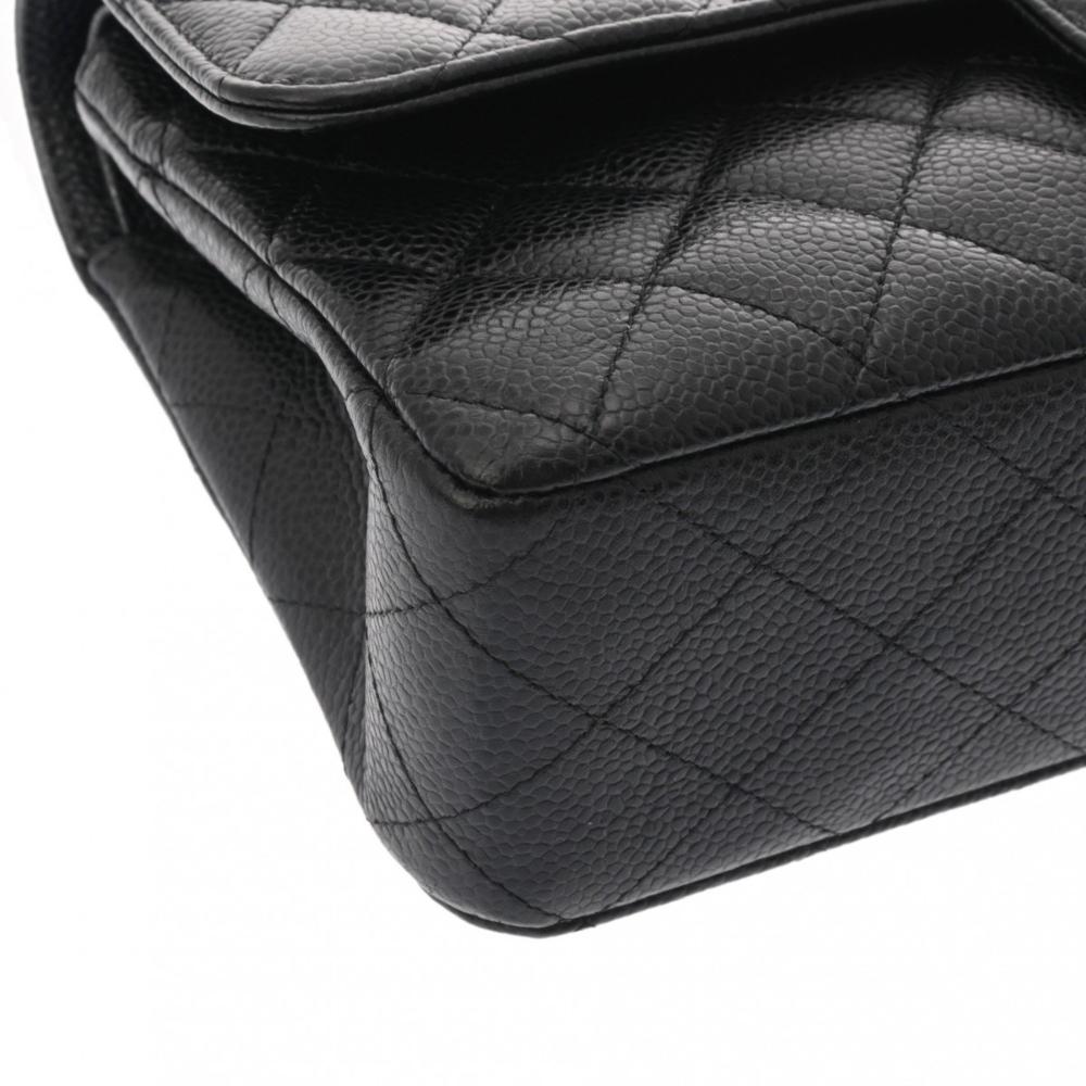 Black Leather Chanel Shoulder Bag
