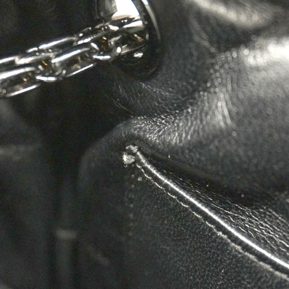 Black Leather Chanel Shoulder Bag