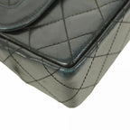 Black Leather Chanel Flap Bag