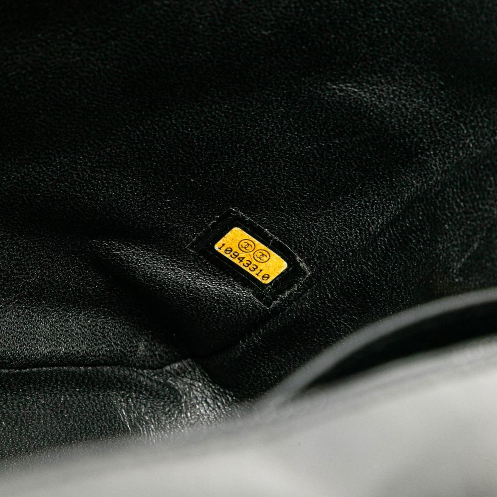 Black Leather Chanel Flap Bag