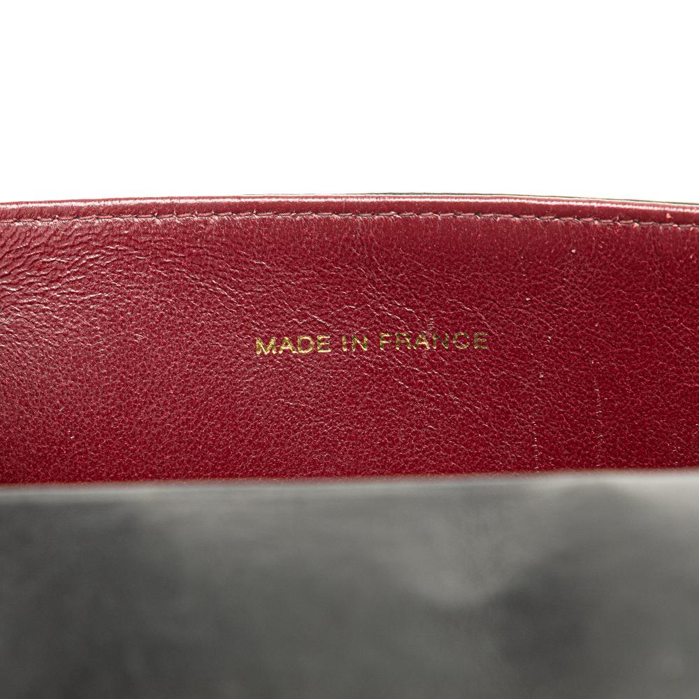 Black Leather Chanel Flap Bag