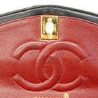 Black Leather Chanel Shoulder Bag