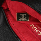 Black Leather Chanel Flap Bag