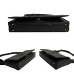 Black Leather Chanel Shoulder Bag