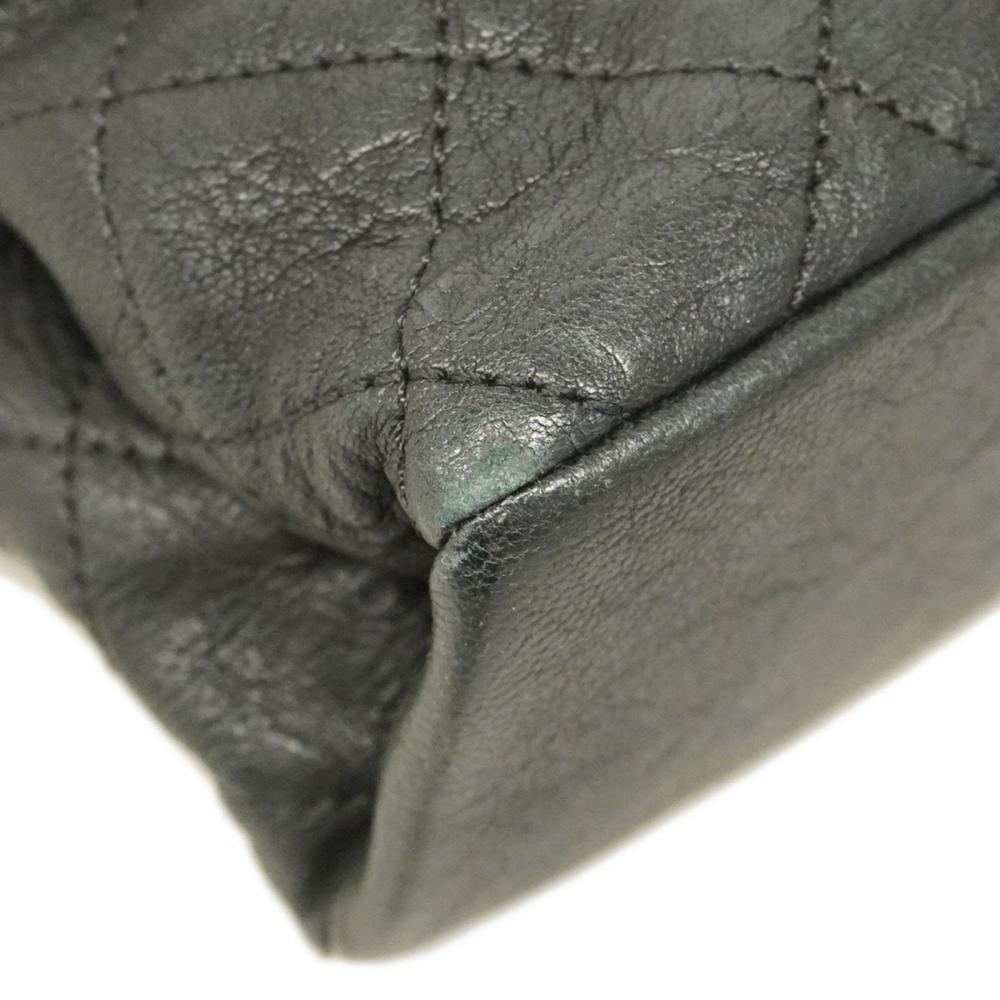 Black Leather Chanel Shoulder Bag