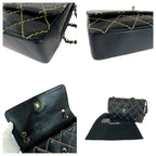 Black Leather Chanel Crossbody Bag