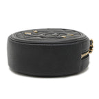 Black Leather Chanel Shoulder Bag