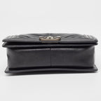 Black Leather Chanel Flap Bag