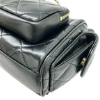 Black Leather Chanel Shoulder Bag