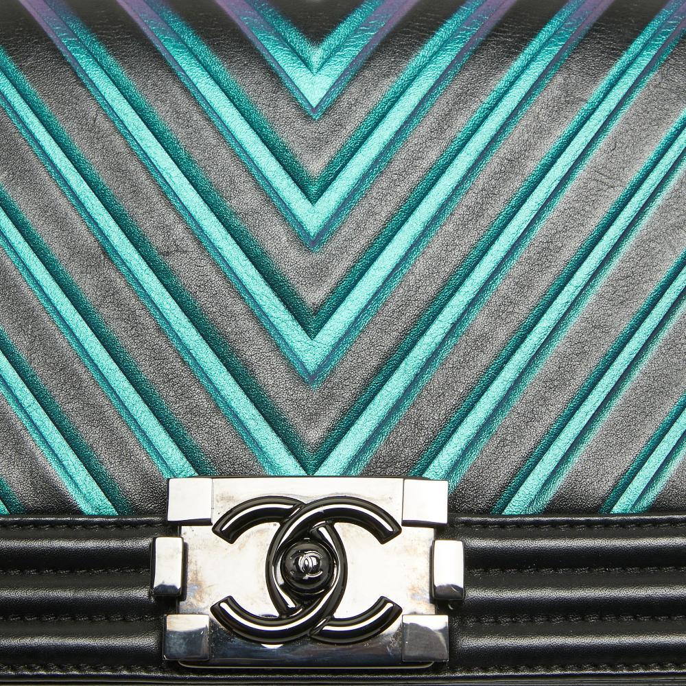 Black Leather Chanel Flap Bag