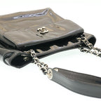 Black Leather Chanel Shoulder Bag