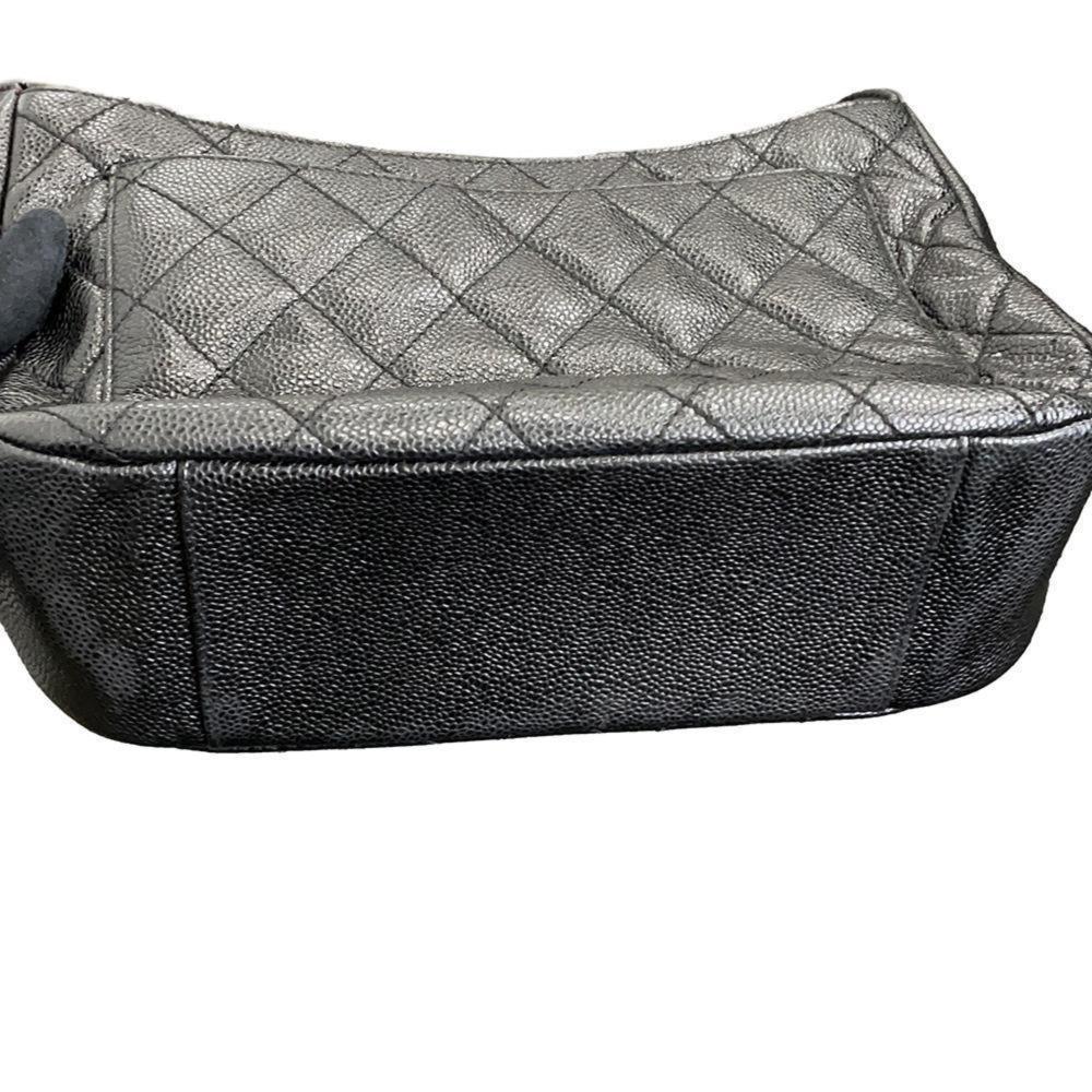 Black Leather Chanel Shoulder Bag
