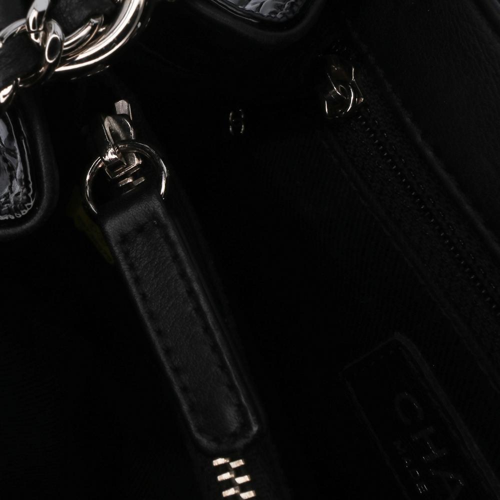 Black Leather Chanel Flap Bag