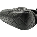 Black Leather Chanel Shoulder Bag