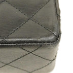 Black Leather Chanel Flap Bag