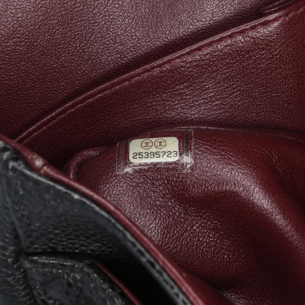 Black Leather Chanel Flap Bag