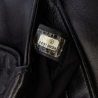 Black Leather Chanel Flap Bag