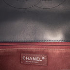 Black Leather Chanel Flap Bag