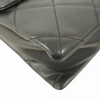 Black Leather Chanel Shoulder Bag