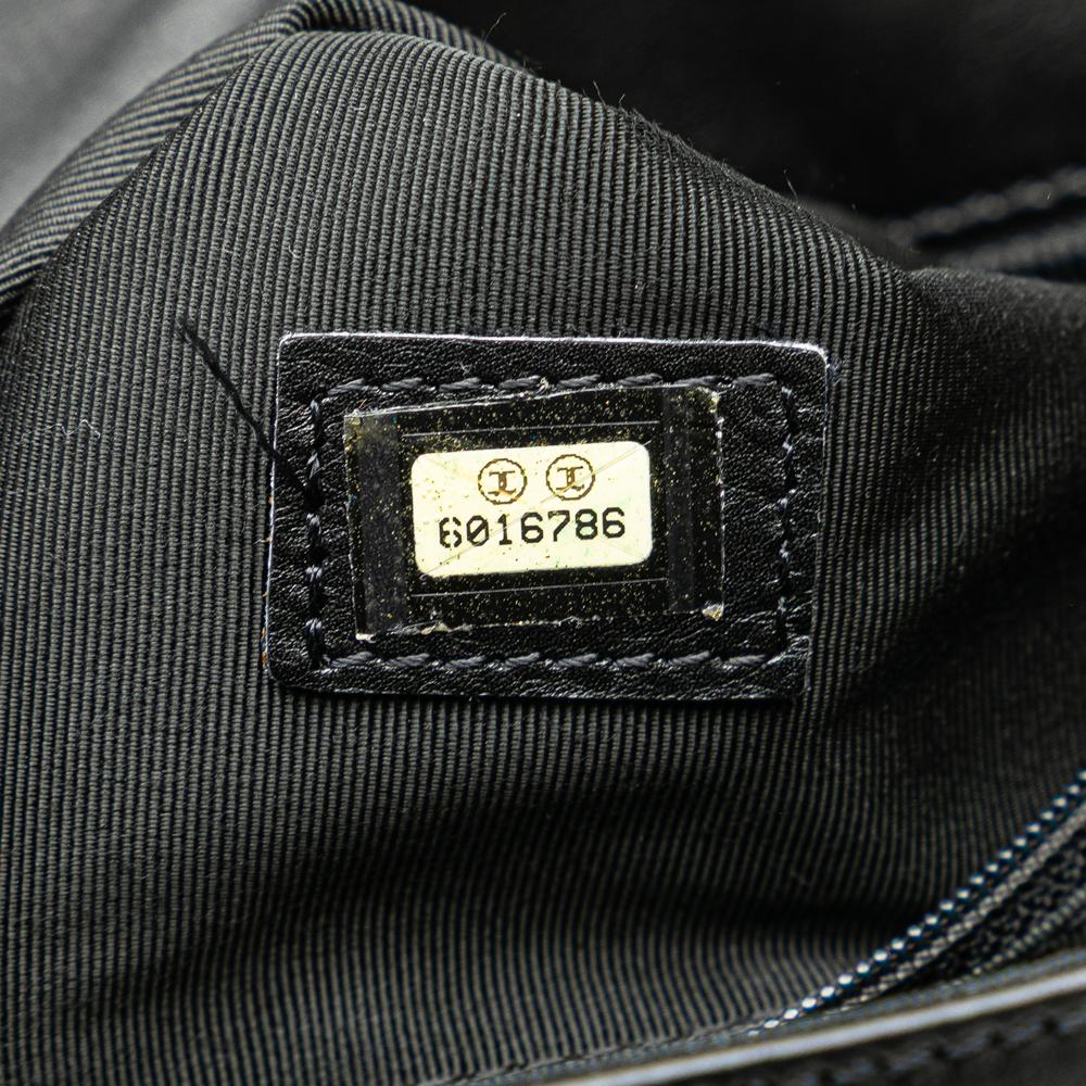 Black Leather Chanel Backpack