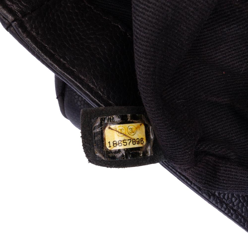 Black Leather Chanel Flap Bag