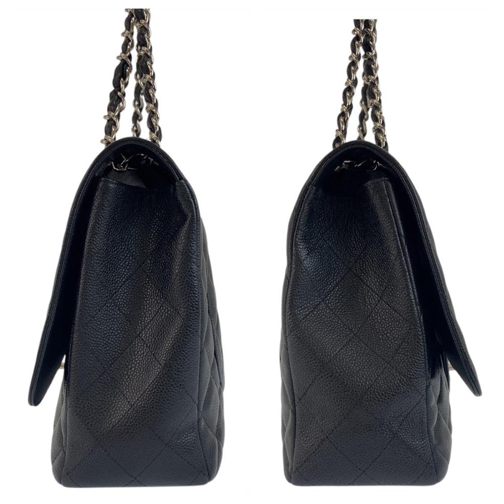 Black Leather Chanel Shoulder Bag