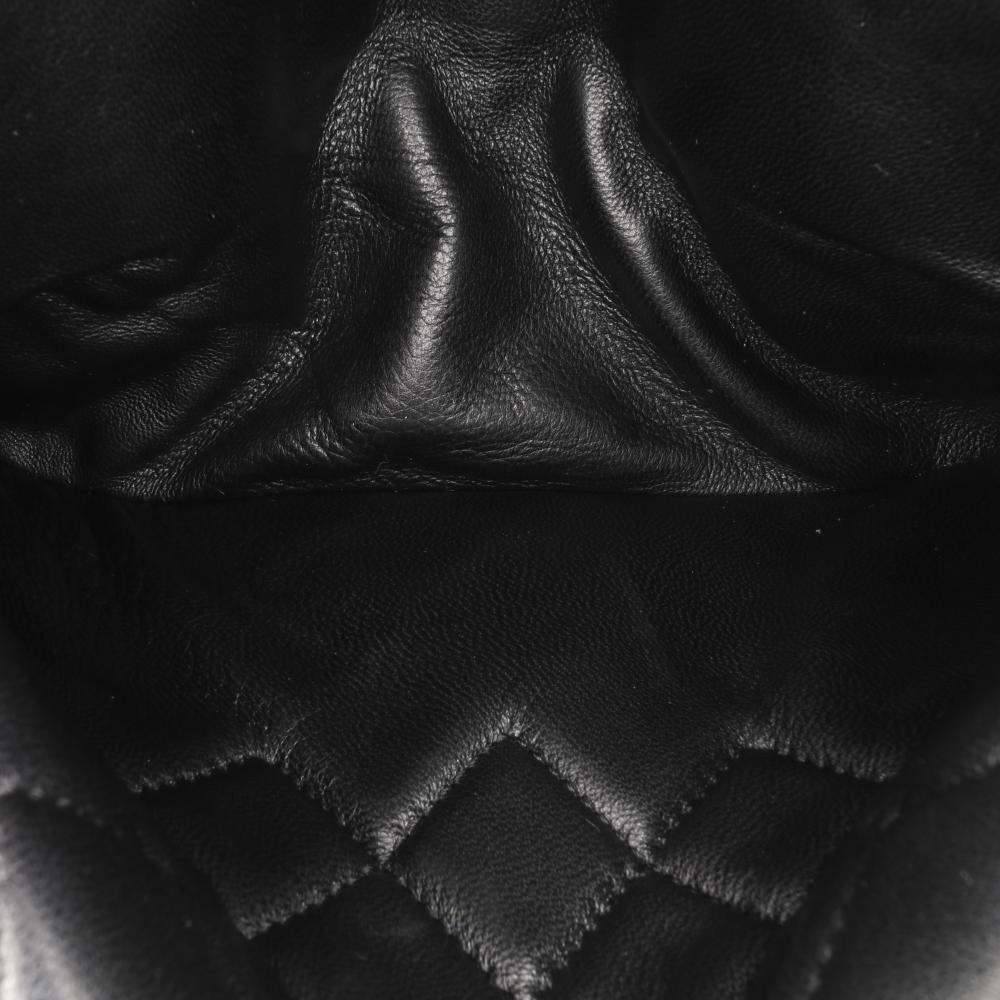 Black Leather Chanel Flap Bag