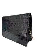 Black Leather Chanel Shoulder Bag